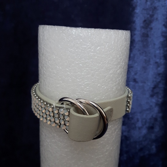 Swarovski Leather Wrap Strap Bracelet - Picture 2 of 8